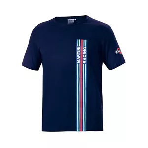 Neu Sparco Herren T-Shirt Stripes Martini Racing Marineblau (M) - Bild 1 von 2