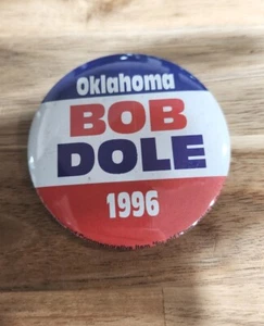 Vintage Bob Dole Republican Presidential Senator Oklahoma Campaign Pin Button - Picture 1 of 3