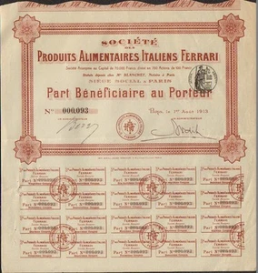 RARE => Produits Alimentaires Italiens (FERRARI ITALIE) (Q) - Picture 1 of 1