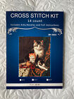 Cat Feline Cross Stitch Kit, 14 Count, Aida, Instructions, New Unused Size 38X46
