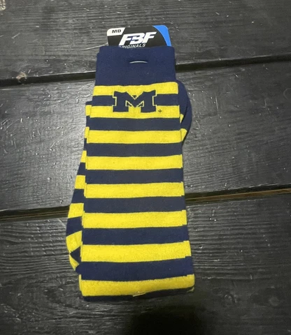 Michigan Wolverines NCAA Adult Crew Socks Size Medium - Men’s Size 5-10 Cover