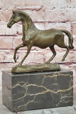 American Saddlebred Sport Show Hunter Horse Bronze Marble Statue Trophy Gfit - Image 1 of 4