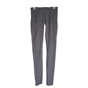 Lululemon Black High Rise Pocketed Leggings Size 4 Athletic Yoga Workout - Picture 1 of 6