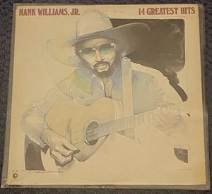 Hank Williams Jr - 14 Greatest Hits - 1976 - MGM - Vinyl LP VERYGOOD - Picture 1 of 2
