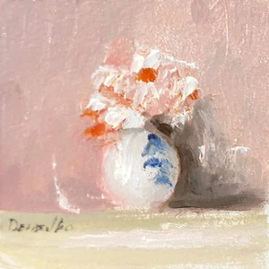 ACEO SPRING FLOWERS Still Life Art Oil painting UKRAINE4X4 - Picture 1 of 12