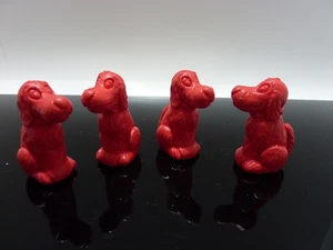 4 Topper in gomma vintage 1989 Clifford il grande cane rosso gomma matita da collezione - Foto 1 di 3