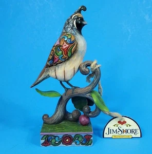 Jim Shore 2010 Heartwood Creek "Quite Quaint" Quail Figurine (Rare) Home Décor - Picture 1 of 12