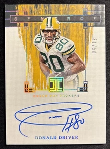 2025 Panini Impeccable Synergy Donald Driver On Card Auto #31/50 Packers - Bild 1 von 2