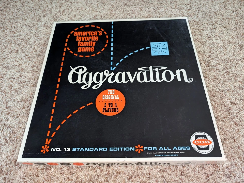 Vintage Original Aggravation Board Game - CO-5 Company 1962 Complete 2-4 Player - Image 1 of 4