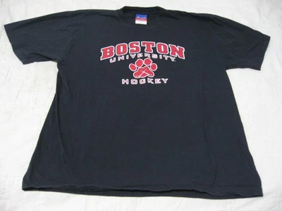 Champion Men's Boston University Hockey T Shirt Medium Black - Image 1 of 4