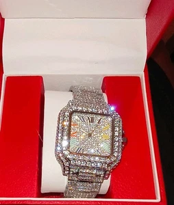 Moissanite Uhr günstig, hochwertig, Edelstahl - Bild 1 von 1