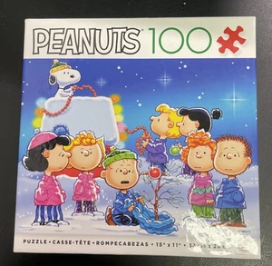 Peanuts Snoopy Christmas Holiday 100 Piece Jigsaw Puzzle New - Picture 1 of 4