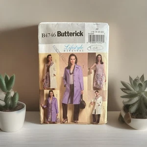 BUTTERICK #B4746 - LADIES KNEE LENGTH COAT - SKIRT & PANTS PATTERN 16-22 FF - Picture 1 of 2