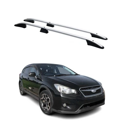 Barras de techo para Subaru Xv Crosstrek 2013-2015 rieles laterales gris aluminio 2 piezas Foto 1 de 4