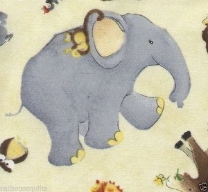 Rainy Days Animals CREAM SSI Quilt Fabric - Fat Quarter - Picture 1 of 5