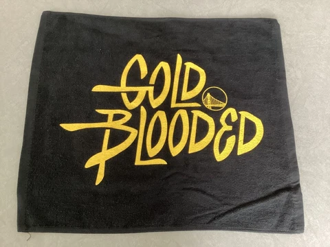 Golden State Warriors 2022-23 Gold Blooded Logo Rally Towel-NEW. NO SPONSOR Cover