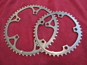 Vintage Shimano BIOPACE 52/42T Road Double Chainring Set with 130mm BCD - Picture 1 of 4