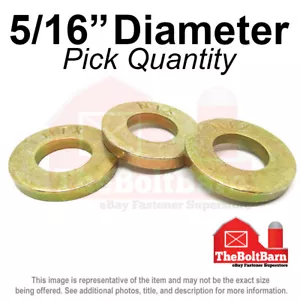"Lavadoras planas extra gruesas SAE 5/16" grado 8 acero zinc amarillo (elige cantidad) - Imagen 1 de 2