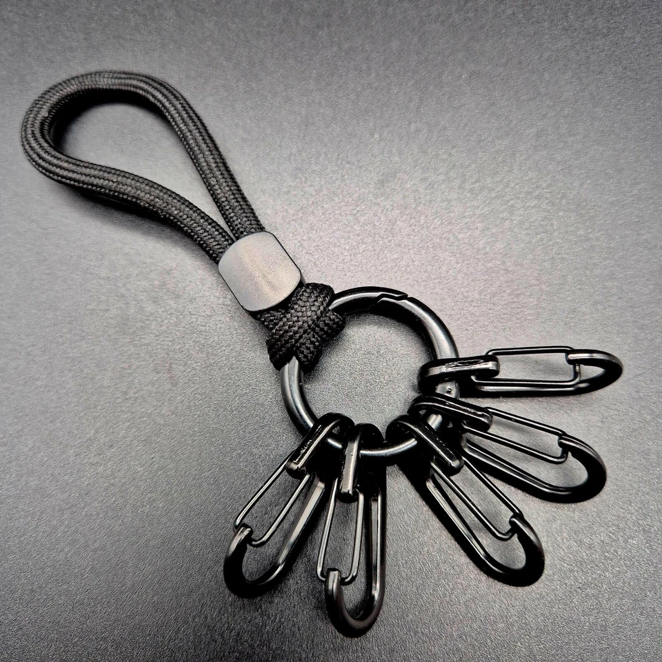 URSUZ 5x Karabinerhaken Öse Schlüsselring Schlüsselbund Karabiner Schlüsselbund EDC