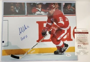ADAM OATES AUTOGRAPHED SIGNED INSCRIBED DETROIT RED WINGS 11x14 PHOTO JSA  COA - Picture 1 of 3