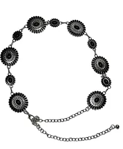 Rustic Western Concho Belt Silver 41” Long Chain Cowgirl Boho - Picture 1 of 3