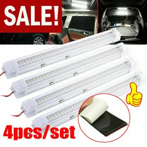 4X 72 LED Interior Light Strip Bar Car Van Bus Caravan ON/OFF Switch 12V 12 VOLT - Picture 1 of 12