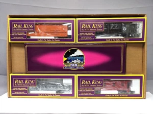 MTH Rail King #004 PRR Green 5-Stripe GG-1 Locomotive w/4 Freight Cars C-9 - Picture 1 of 21