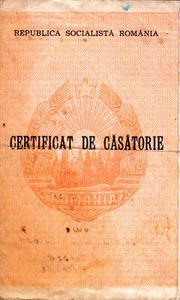 Romania, 1966, Vintage Marriage Certificate - RSR - Picture 1 of 3