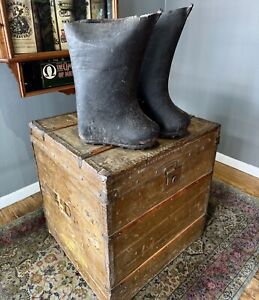 C.1800s Antique Chinese / Korean Rice Paddy Boots as Art Sculpture  