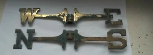  Weathervane Directionals 18'' Brass /semi weathered AS SHOWN FITS  3/4'' RODS - Picture 1 of 2