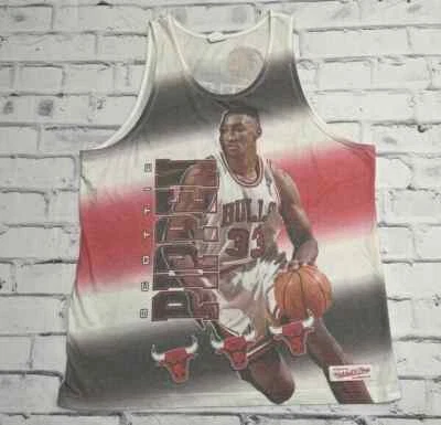 Scottie Pippen Tank Top Shirt Men's XL AOP Chicago Bulls NBA Basketball - Image 1 of 4