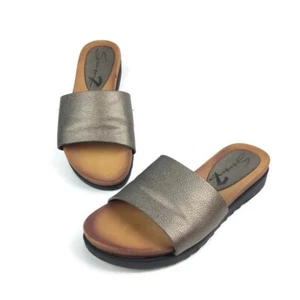 Seven 7 The Pearl Slides Metallic Bronze Womens 8 Flip Flop Sandal Platform Shoe - Picture 1 of 7