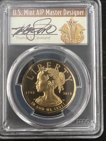 2017 W $100 American Liberty Gold High Relief UHR PCGS PR 70 DCAM Cleveland Sig Cover