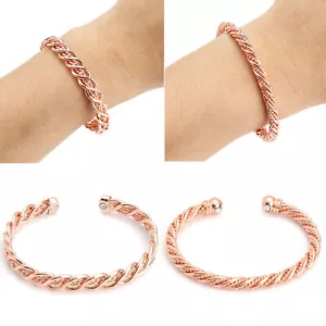 Bracelet magnétique en cuivre Arthrite Hommes Femmes Guérison Thérapie Arthrite - Foto 1 di 9