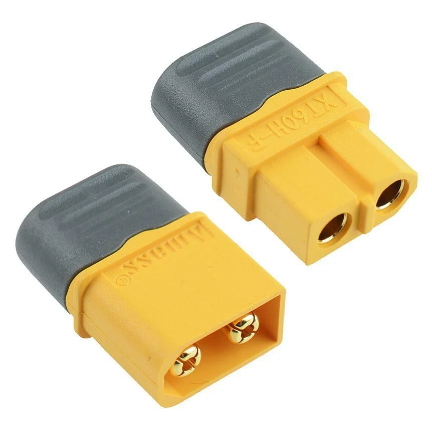 SWITCH ELECTRONICS Pair Male + Female XT60 Gold Plated Connector with Cap 30A Amass