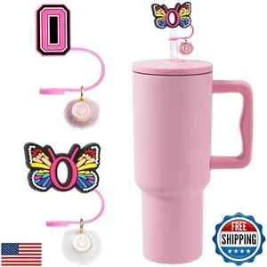 AYGXU 2pcs stanley cup accessories-30and40oz Initial stanley cup straw cover, - Picture 1 of 5