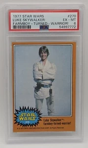1977 Star Wars #270 Luke Skywalker: Farmboy-Turned-Warrior! PSA EX-MT 6 - Picture 1 of 2