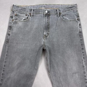 Levis Jeans Mens 36x32 Black 569 Loose Denim Pants Dark Wash Faded Work Stretch - Picture 1 of 19