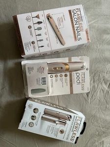 Finishing Touch Flawless Salon Nails Pedicure Manicure Facial hair remover tools - Picture 1 of 5