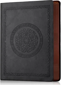 Cuaderno de diario vintage de cuero de 300 páginas, diario forrado de cuero de tapa blanda no... - Imagen 1 de 6