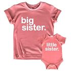 Big Sister Little Sister Matching Outfits Shirts Set Baby Toddler Newborn Gir...