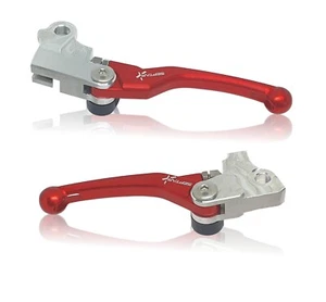 Pair Of Anti-Break Levers Yamaha Red WRF 250 450 05-16 - Picture 1 of 1