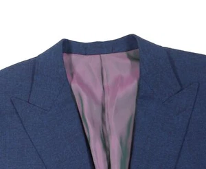Chaqueta Blazer Abrigo Deportivo Para Hombre 46 R Azul A Medida 100% Lana Reda Solapa Pico - Imagen 1 de 13