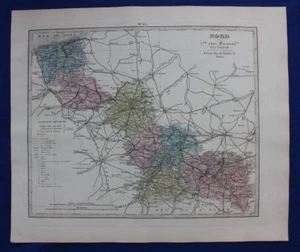 Original antique map NORD, FRANCE, LILLE, Le Vasseur, 1878 - Picture 1 of 4