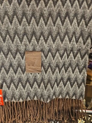 100 Percent Alpaca Chevron  Style Zig Zag Blanket  - Image 1 of 4