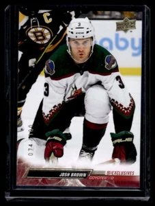 Josh Brown 2022 UD Exclusives /100 #509 Arizona Coyotes - Picture 1 of 2