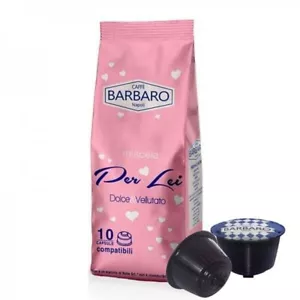 100 CAPSULE BARBARO CAFFE ROSA PER LEI DOLCE E VELLUTATO COMPATIBILE DOLCE GUSTO - Foto 1 di 5