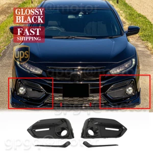 For Honda Civic Hatchback FK7 2017-21 Front Bumper Fog Light Garnish Trim Cover - Foto 1 di 9