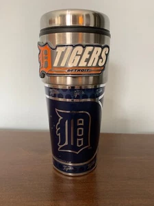 Taza de viaje de café con vaso de acero inoxidable oficial de los Detroit Tigers MLB 16 OZ - Imagen 1 de 12