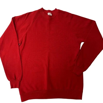 Sudadera De Colección Años 70 Jerzees Russell Athletic Roja EE. UU. 50/50 RAGLÁN XL Foto 1 de 4